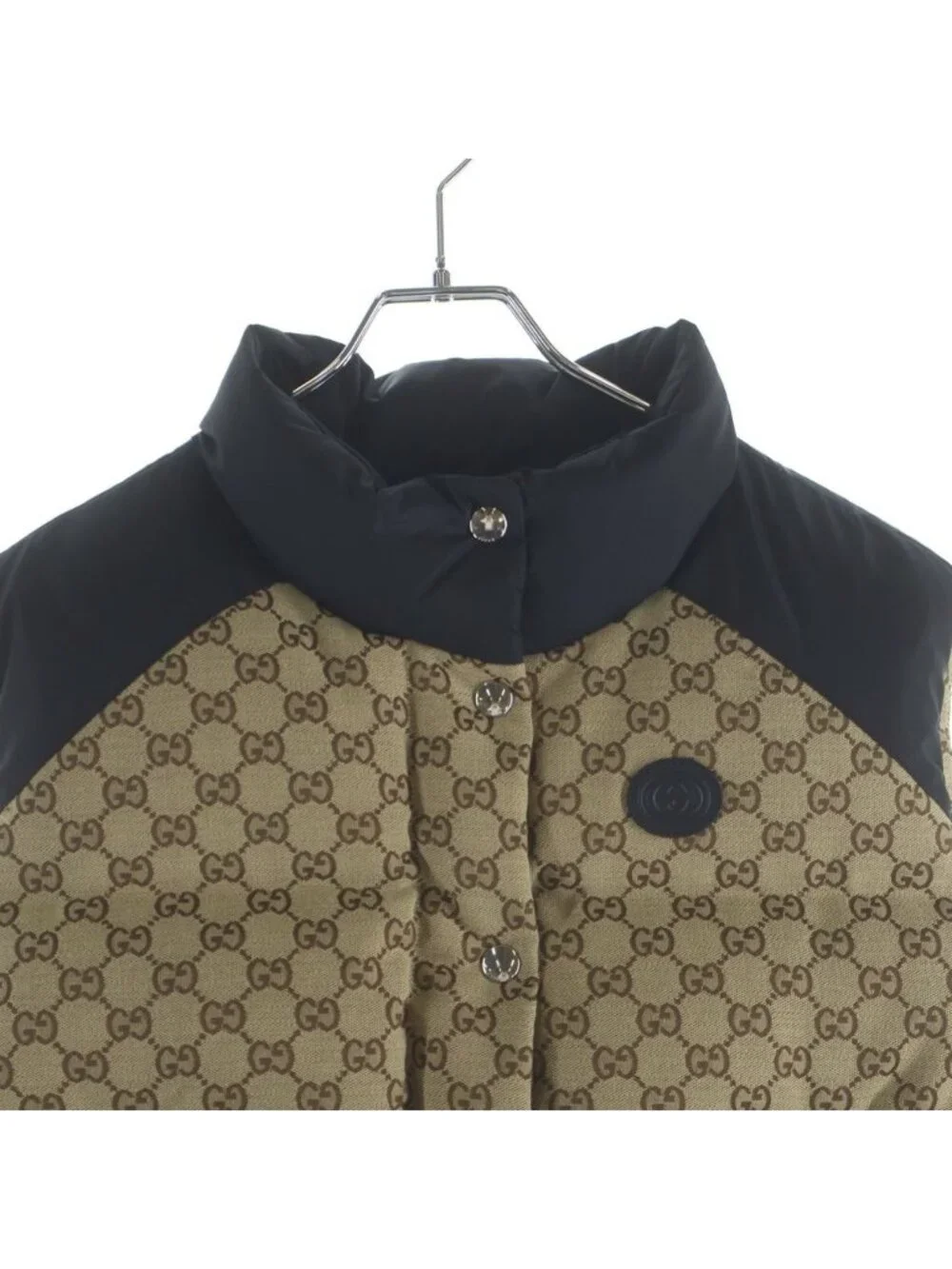 Gucci GG Cotton Canvas Down Vest Beige 36